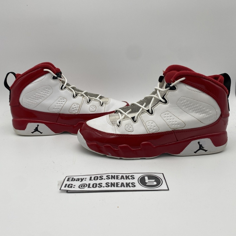 Size 3y- (GS) Nike Air Jordan 9 Retro PS Youth White Gym Red (401811-160) - Picture 6 of 8